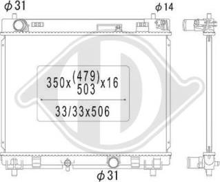 Diederichs DCM3270 - Radiateur, refroidissement du moteur cwaw.fr