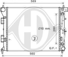 Diederichs DCM3736 - Radiateur, refroidissement du moteur cwaw.fr