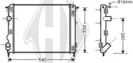 Diederichs DCM2910 - Radiateur, refroidissement du moteur cwaw.fr