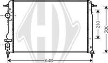 Diederichs DCM2926 - Radiateur, refroidissement du moteur cwaw.fr