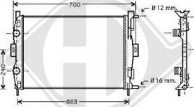 Diederichs DCM2922 - Radiateur, refroidissement du moteur cwaw.fr