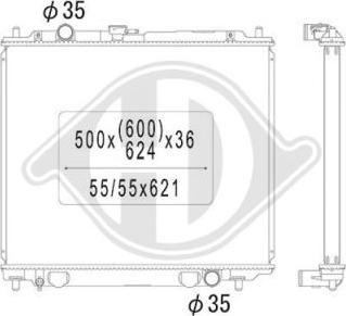 Diederichs DCM2468 - Radiateur, refroidissement du moteur cwaw.fr