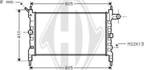 Diederichs DCM2553 - Radiateur, refroidissement du moteur cwaw.fr