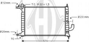 Diederichs DCM2614 - Radiateur, refroidissement du moteur cwaw.fr