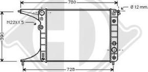 Diederichs DCM2618 - Radiateur, refroidissement du moteur cwaw.fr