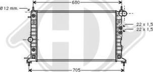 Diederichs DCM2613 - Radiateur, refroidissement du moteur cwaw.fr