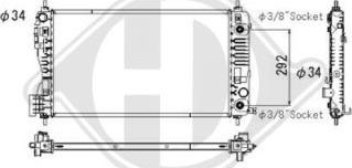 Diederichs DCM2612 - Radiateur, refroidissement du moteur cwaw.fr