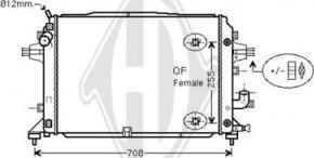 Diederichs DCM2683 - Radiateur, refroidissement du moteur cwaw.fr