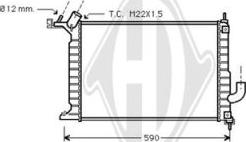 Diederichs DCM2634 - Radiateur, refroidissement du moteur cwaw.fr