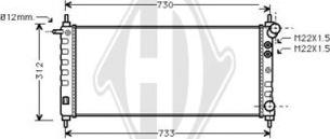Diederichs DCM2630 - Radiateur, refroidissement du moteur cwaw.fr