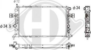 Diederichs DCM2623 - Radiateur, refroidissement du moteur cwaw.fr