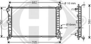 Diederichs DCM2064 - Radiateur, refroidissement du moteur cwaw.fr