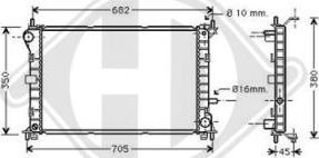 Diederichs DCM2065 - Radiateur, refroidissement du moteur cwaw.fr