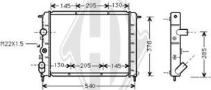 Diederichs DCM2896 - Radiateur, refroidissement du moteur cwaw.fr