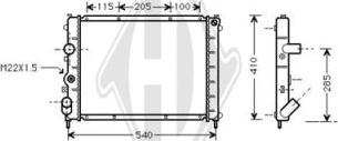 Diederichs DCM2890 - Radiateur, refroidissement du moteur cwaw.fr