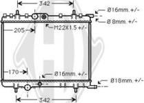 Diederichs DCM2809 - Radiateur, refroidissement du moteur cwaw.fr