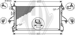 Diederichs DCM2814 - Radiateur, refroidissement du moteur cwaw.fr