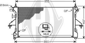 Diederichs DCM2810 - Radiateur, refroidissement du moteur cwaw.fr