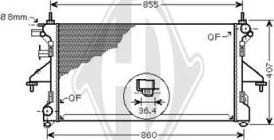 Diederichs DCM2811 - Radiateur, refroidissement du moteur cwaw.fr