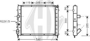 Diederichs DCM2880 - Radiateur, refroidissement du moteur cwaw.fr