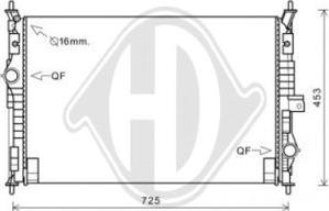 Diederichs DCM2823 - Radiateur, refroidissement du moteur cwaw.fr