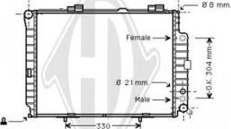 Diederichs DCM2392 - Radiateur, refroidissement du moteur cwaw.fr