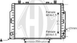 Diederichs DCM2338 - Radiateur, refroidissement du moteur cwaw.fr