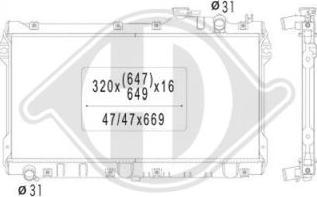 Diederichs DCM2230 - Radiateur, refroidissement du moteur cwaw.fr