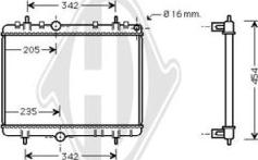 Diederichs DCM2795 - Radiateur, refroidissement du moteur cwaw.fr