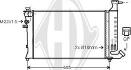 Diederichs DCM2745 - Radiateur, refroidissement du moteur cwaw.fr