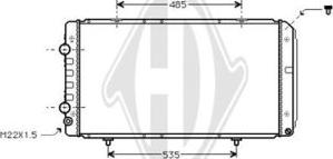 Diederichs DCM2750 - Radiateur, refroidissement du moteur cwaw.fr