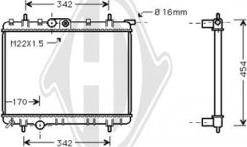 Diederichs DCM2764 - Radiateur, refroidissement du moteur cwaw.fr