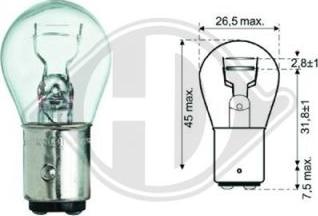 Diederichs LID10051 - Ampoule, feu stop / feu arrière cwaw.fr