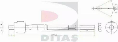 Ditas A2-5622 - Rotule de direction intérieure, barre de connexion cwaw.fr