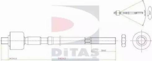 Ditas A2-5387 - Rotule de direction intérieure, barre de connexion cwaw.fr