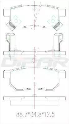 Ditas DFB5215 - Kit de plaquettes de frein, frein à disque cwaw.fr