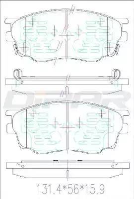 Ditas DFB6319 - Kit de plaquettes de frein, frein à disque cwaw.fr