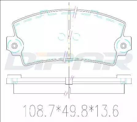 Ditas DFB1148 - Kit de plaquettes de frein, frein à disque cwaw.fr