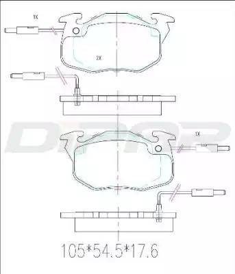 Ditas DFB1154 - Kit de plaquettes de frein, frein à disque cwaw.fr