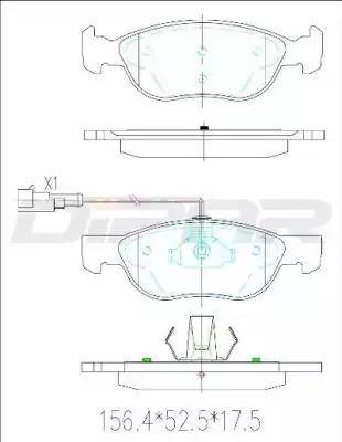 Ditas DFB1132 - Kit de plaquettes de frein, frein à disque cwaw.fr