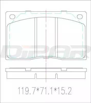 Ditas DFB1386 - Kit de plaquettes de frein, frein à disque cwaw.fr