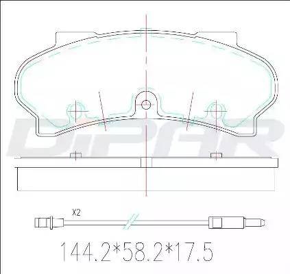 Ditas DFB1294 - Kit de plaquettes de frein, frein à disque cwaw.fr