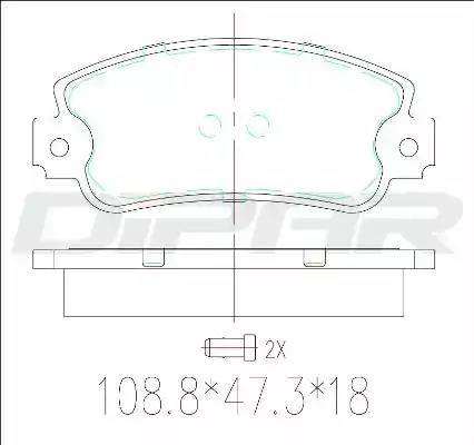 Ditas DFB1297 - Kit de plaquettes de frein, frein à disque cwaw.fr