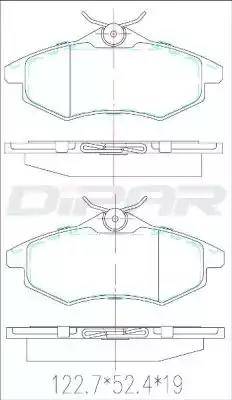 Ditas DFB3490 - Kit de plaquettes de frein, frein à disque cwaw.fr