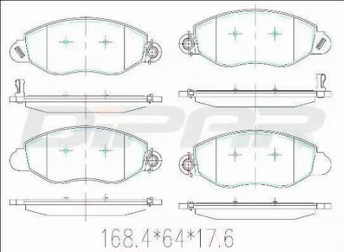 Ditas DFB3422 - Kit de plaquettes de frein, frein à disque cwaw.fr