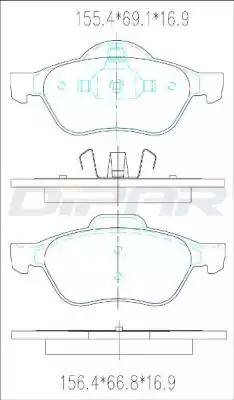 Ditas DFB3580 - Kit de plaquettes de frein, frein à disque cwaw.fr