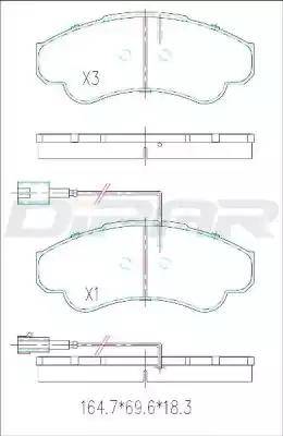 Ditas DFB3536 - Kit de plaquettes de frein, frein à disque cwaw.fr