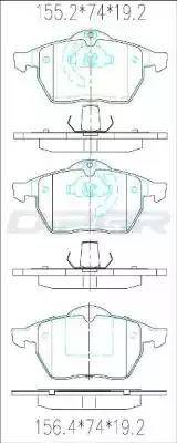 Ditas DFB3042 - Kit de plaquettes de frein, frein à disque cwaw.fr