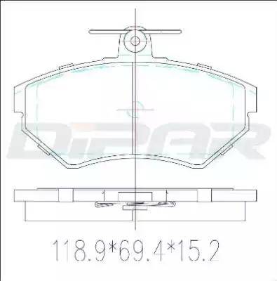 Ditas DFB3088 - Kit de plaquettes de frein, frein à disque cwaw.fr