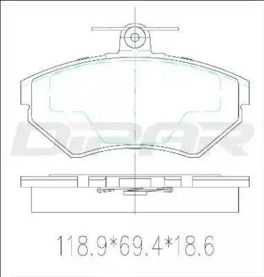 Ditas DFB3032 - Kit de plaquettes de frein, frein à disque cwaw.fr